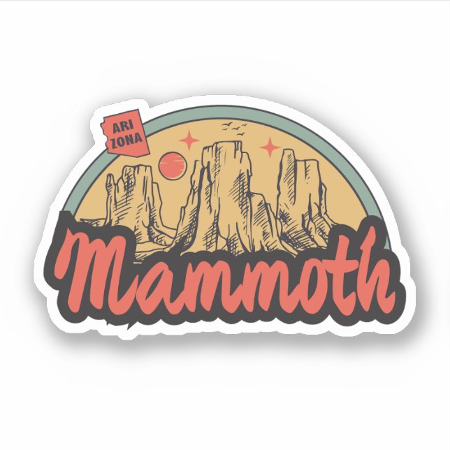 Autocollant Mammoth, Arizona (Devant)