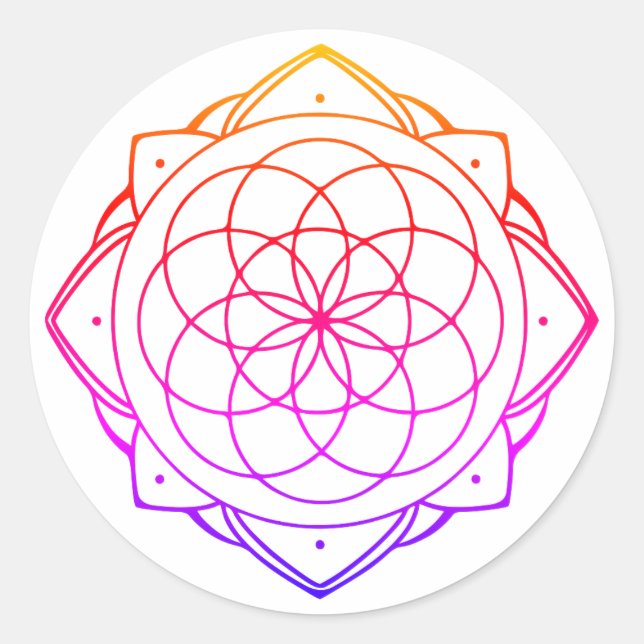 Autocollant Mandala Simple (Devant)