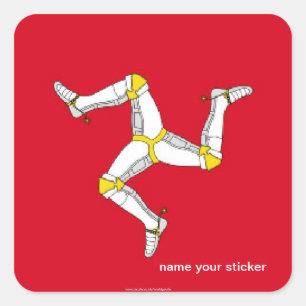 Autocollant mannois de drapeau d'île de Man