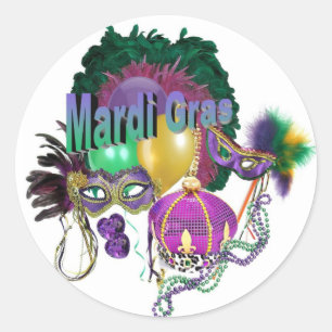 Autocollant Mardi Gras
