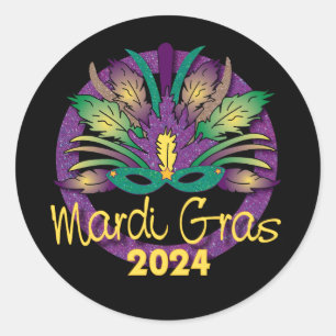 Autocollant Mardi Gras Mask -2024