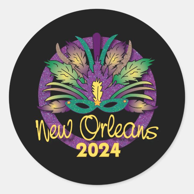 Autocollant Mardi Gras New Orleans - 2024 (Devant)