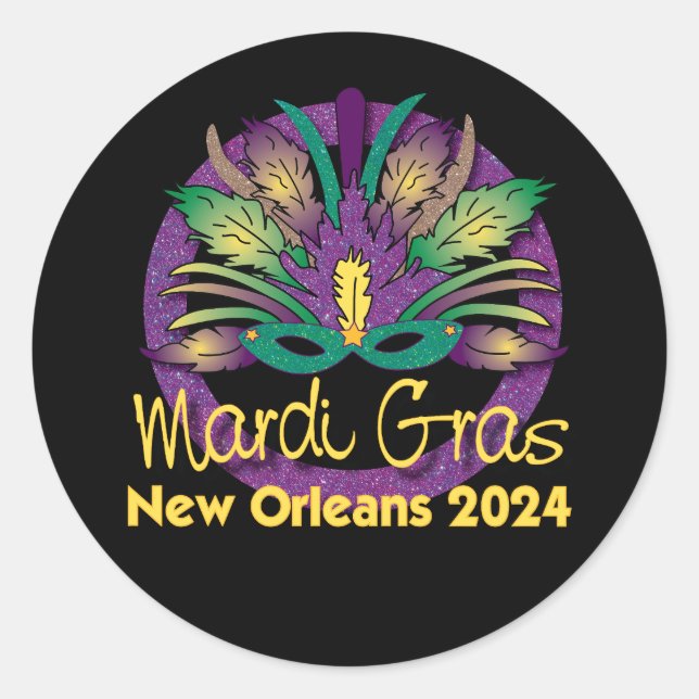 Autocollant Mardi Gras New Orleans - 2024 (Devant)