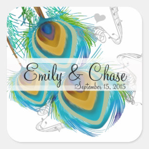 Autocollant Mariage Aqua Grey 3 Pierres