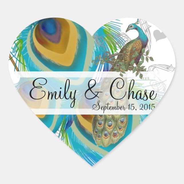 Autocollant Mariage Aqua Grey 3 Pierres (Devant)