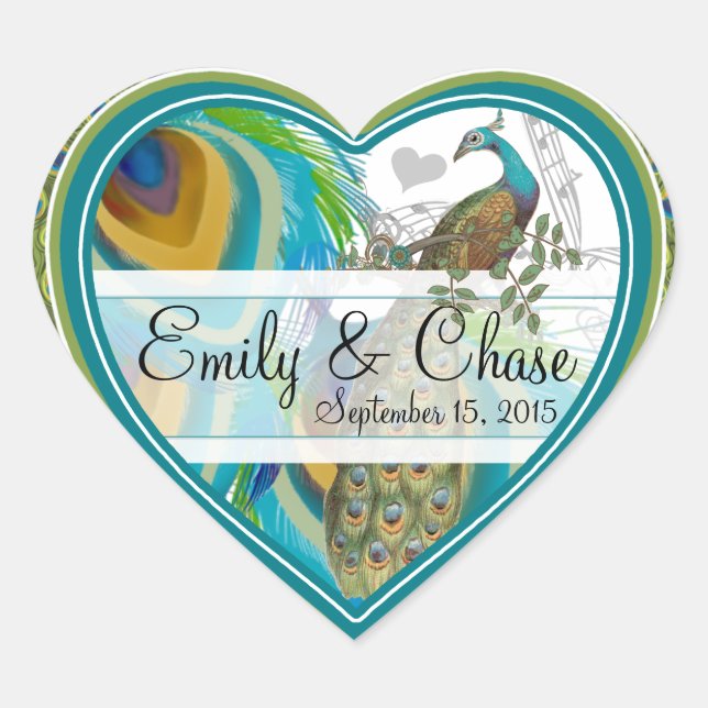 Autocollant Mariage Aqua Grey 3 Pierres (Devant)