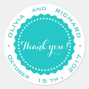 Autocollant mariage avec timbre