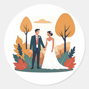Autocollant Mariage d'automne