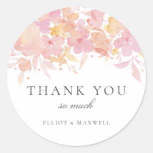 Autocollant Mariage de fleurs roses