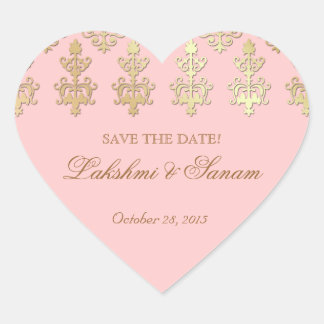 Autocollant Mariage indien de date de sauvegarde C