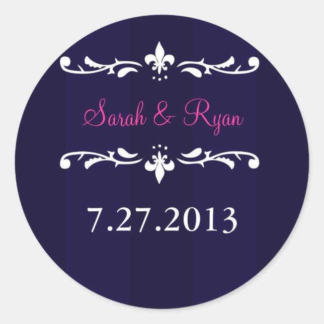 autocollant marine bleu fleur de lis (Devant)