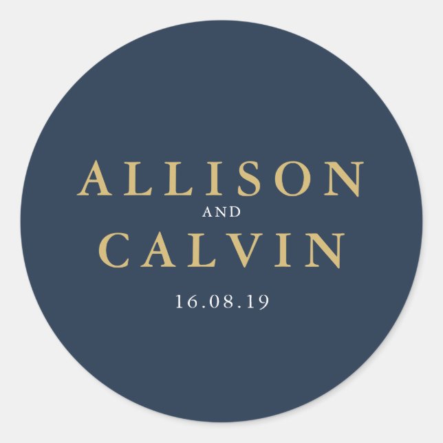 autocollant marine et mariage d'or (Devant)