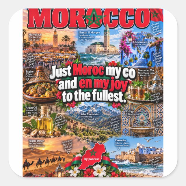 Autocollant Maroc (Devant)