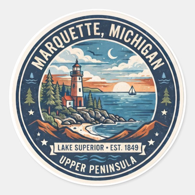 Autocollant Marquette, Michigan (Devant)
