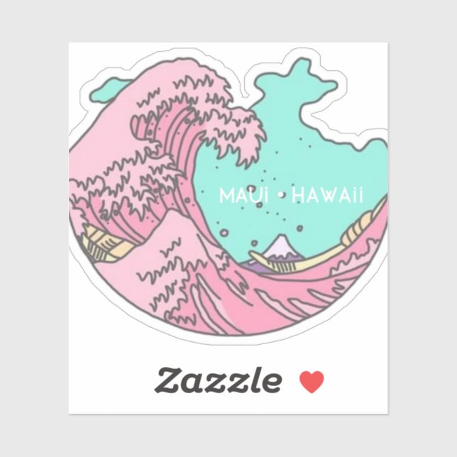 Autocollant Maui Hawaii (Feuille)