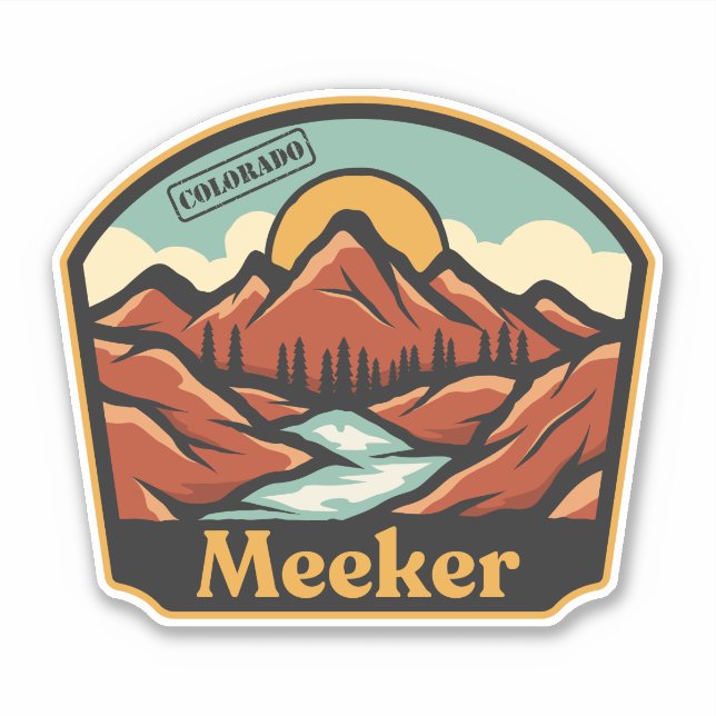 Autocollant Meeker, Colorado (Devant)