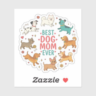Autocollant Meilleure Maman de Chien