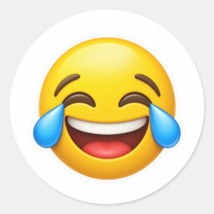 Autocollant Mème Émoji Rire en Pleurnichant