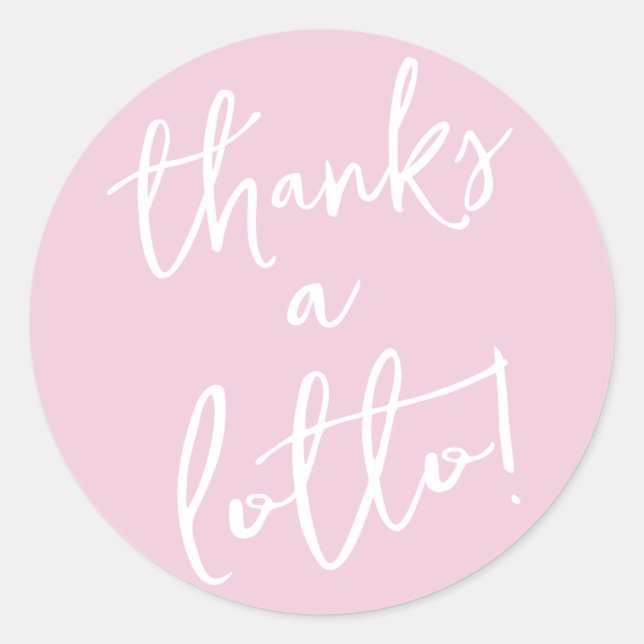 Autocollant Merci Beaucoup Lotto Billet de Loterie (Devant)