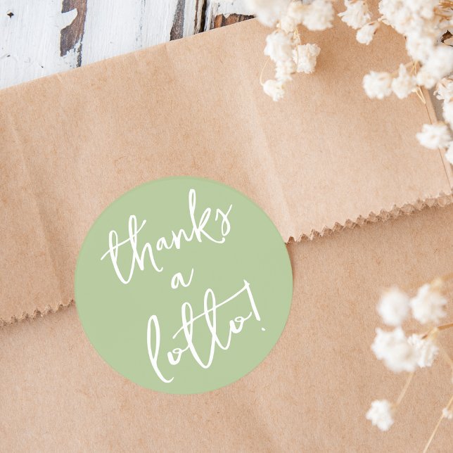 Autocollant Merci beaucoup Lotto de couleur vert s (Créateur téléchargé)