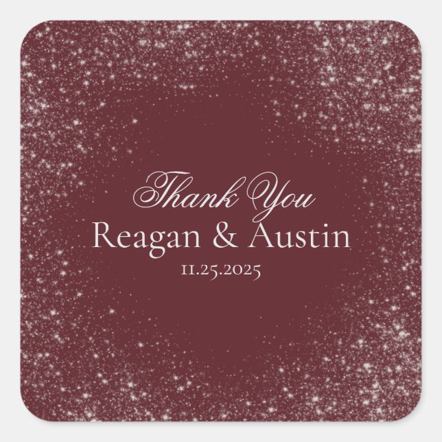 Autocollant Merci Burgundy Céleste (Devant)