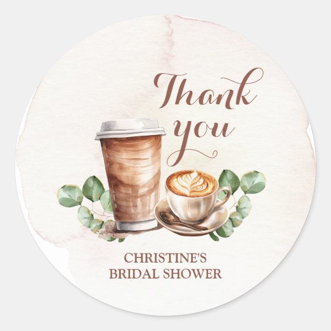 Autocollant Merci Coffee Love is Brewing (Devant)