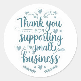 Autocollant Merci de Soutenir Ma Petite Entreprise
