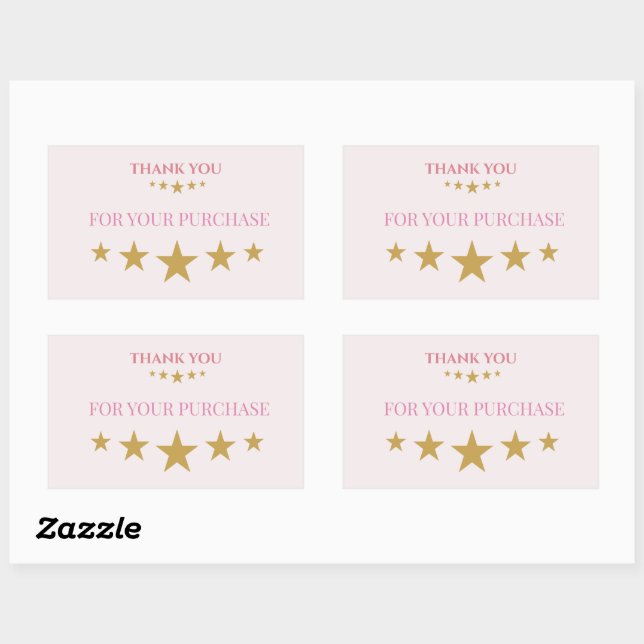 Autocollant Merci étoile 🌸 (Feuille)