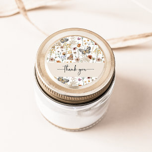 Autocollant Merci Fleur Sauvage