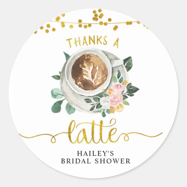 Autocollant Merci L'amour du café est en train d'i (Devant)