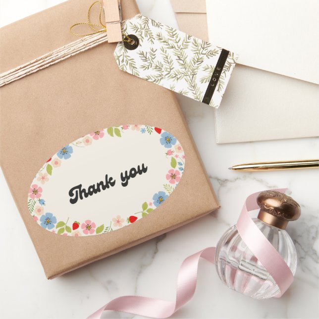 Autocollant Merci – Typographie Élégante Minimalis (Cadeaux)