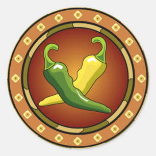 Autocollant mexicain de poivrons de piments