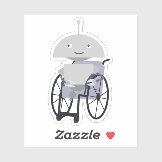 Autocollant Mia en fauteuil roulant (Feuille)