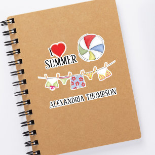 Autocollant Mignon Balle de Plage d'Été Faveur de 