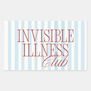 Autocollant Mignon 'Club de Maladie Invisible' pou