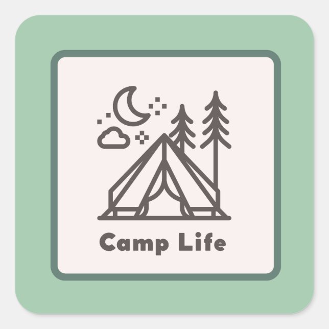 Autocollant mignon de camping / plein air | camper (Devant)