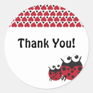 Autocollant MIGNON de Merci de coccinelle