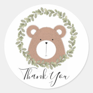 Autocollant mignon de Merci d'ours