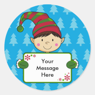 Autocollant mignon d'étiquette de cadeau de Noël