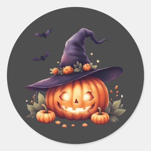 Autocollant mignon et effrayant pour Halloween – C (Devant)