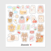 Autocollant Mignon Kawaii Animal