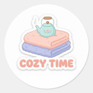 Autocollant Mignon Kawaii "Cozy Time"