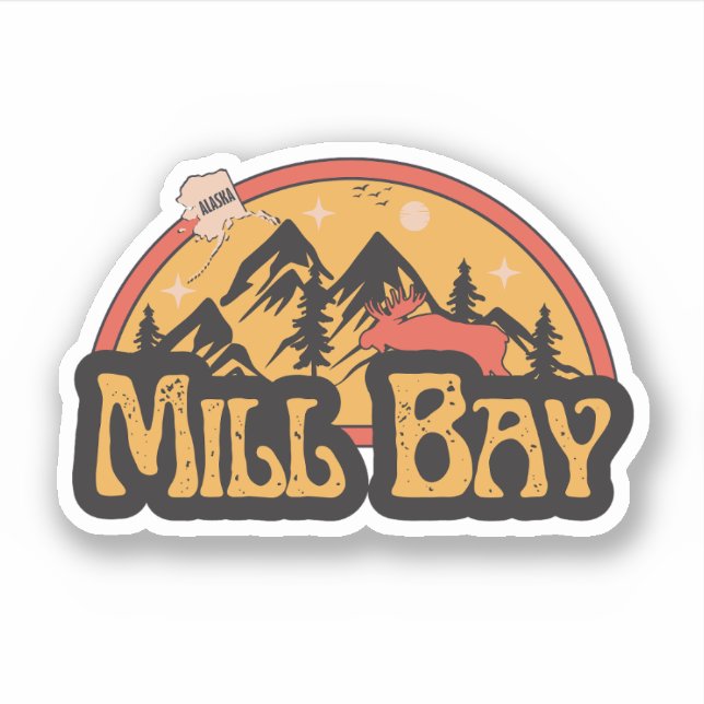Autocollant Mill Bay, Alaska (Devant)