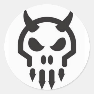 autocollant mini-crâne