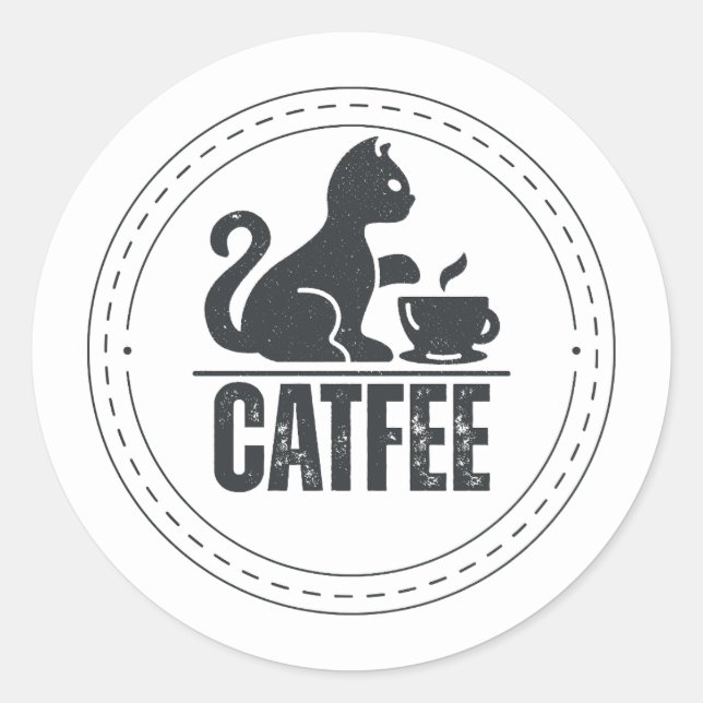 Autocollant Minimal Amoureux de Chat | restez paws (Devant)