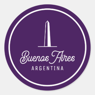 Autocollant Minimaliste et Élégant Buenos Aires, A
