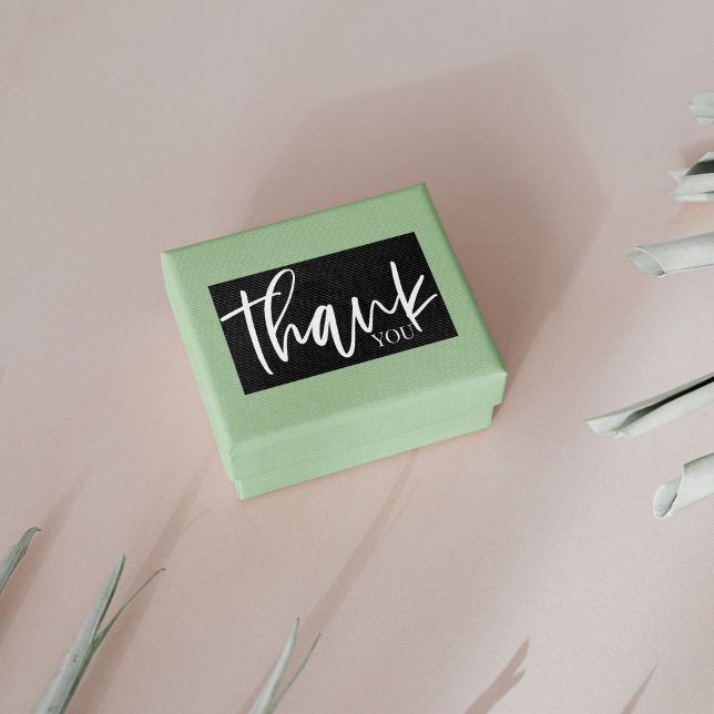 Autocollant Minimaliste Noir & Blanc Merci (Créateur téléchargé)