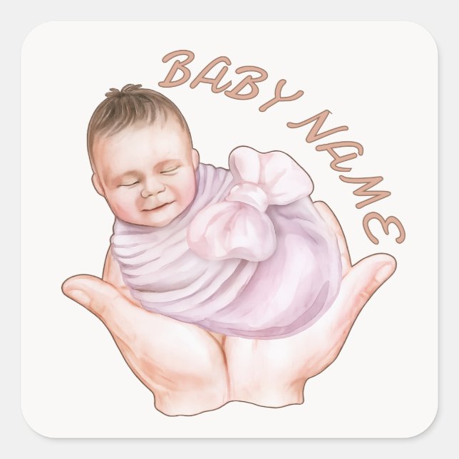 Autocollant minimaliste pour enveloppe de bienvenu (Devant)
