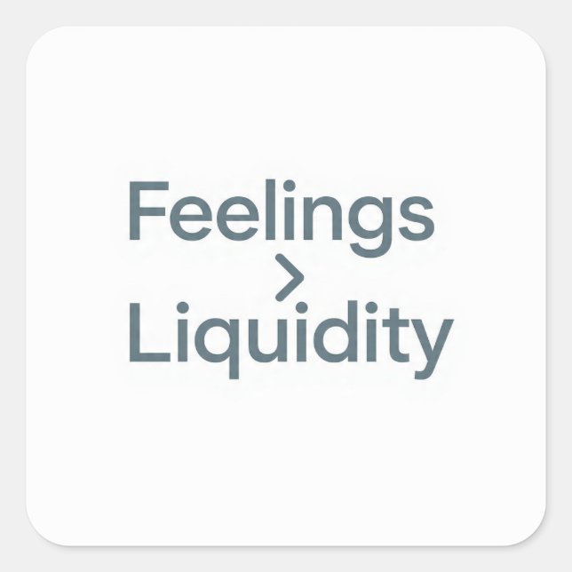 Autocollant minimaliste Sentiments à Liquidité (Devant)