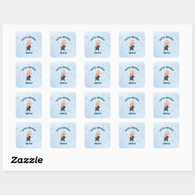 Autocollant modifiable Boss Baby (Feuille)